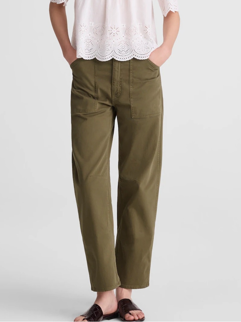 Madewell The Darted Barrel-Leg Utility Pant 24 short